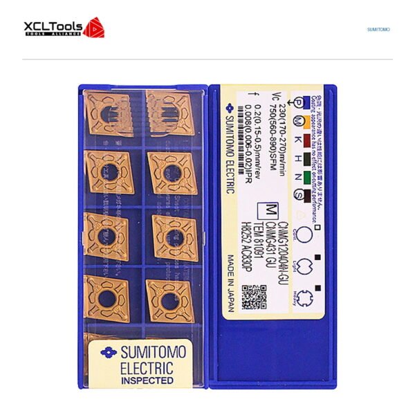 Sumitomo CNMG120404N-GU AC830P CNC Cutting Insert - XCLTOOLS