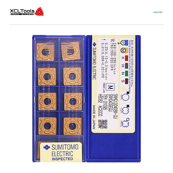 Sumitomo SNMG120408N-GU AC2000 CNC Cutting Insert - XCLTOOLS