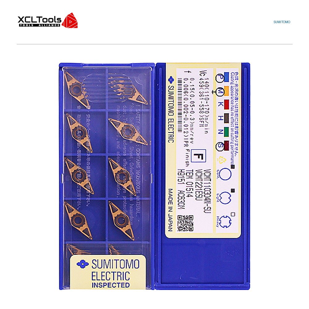Sumitomo VCMT110304N-SU AC630M CNC Cutting Insert - XCLTOOLS Sumitomo VCMT110304N-SU AC630M CNC Cutting Insert - XCLTOOLS