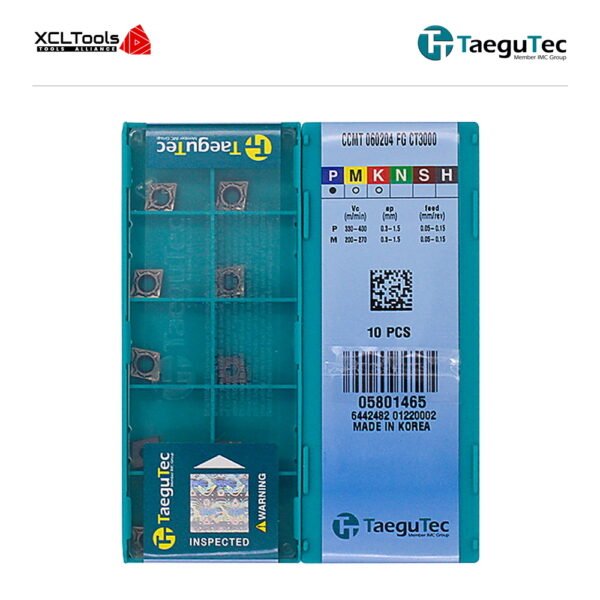 TaeguTec CCMT060204-FG CT3000 CNC Cutting Insert - XCLTOOLS