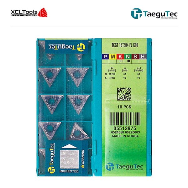 TaeguTec TCGT16T304-FL K10 CNC Cutting Insert - XCLTOOLS