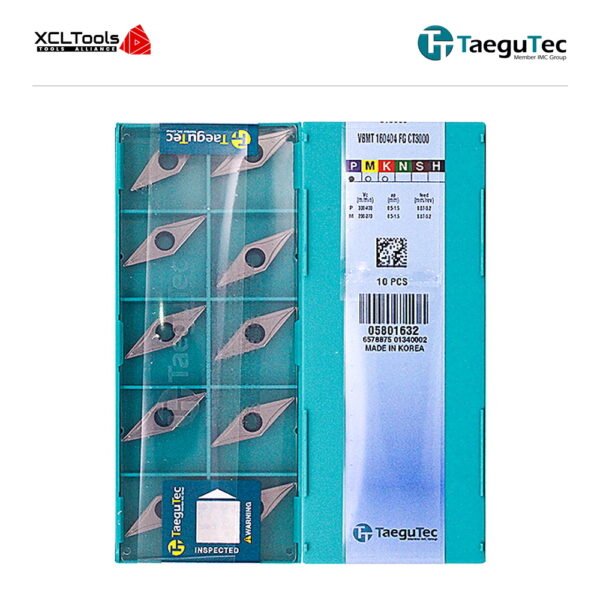 TaeguTec VBMT160404-FG CT3000 CNC Cutting Insert - XCLTOOLS
