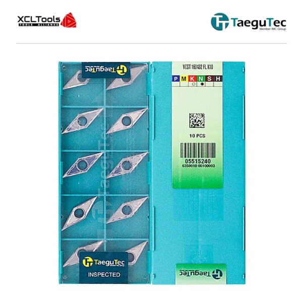 TaeguTec VCGT160402-FL K10 CNC Cutting Insert - XCLTOOLS