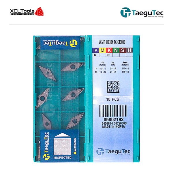 TaeguTec VCMT110304-PC CT3000 CNC Cutting Insert - XCLTOOLS