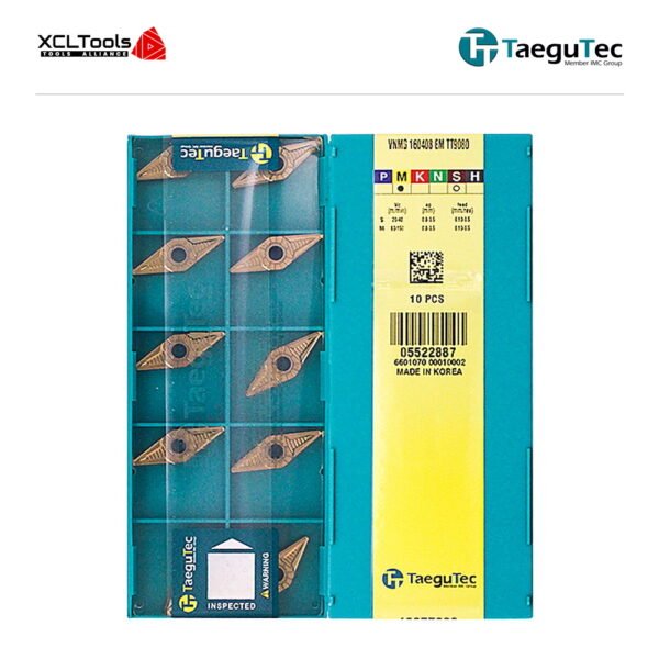 TaeguTec VNMG160408-EM TT9080 CNC Cutting Insert - XCLTOOLS