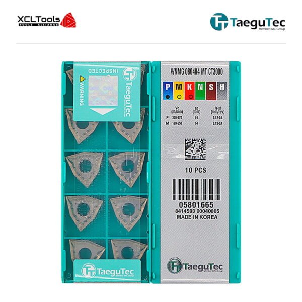TaeguTec WNMG080404-MT CT3000 CNC Cutting Insert - XCLTOOLS