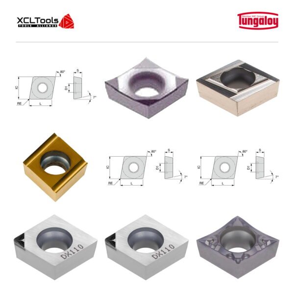 Tungaloy CCGT Series CNC Cutting Inserts - XCLTOOLS